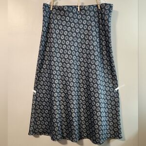 Elegant Blue Patterned Women's Skirt LOFT